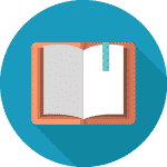 Icon of a book representing one of my hobbies: reading.