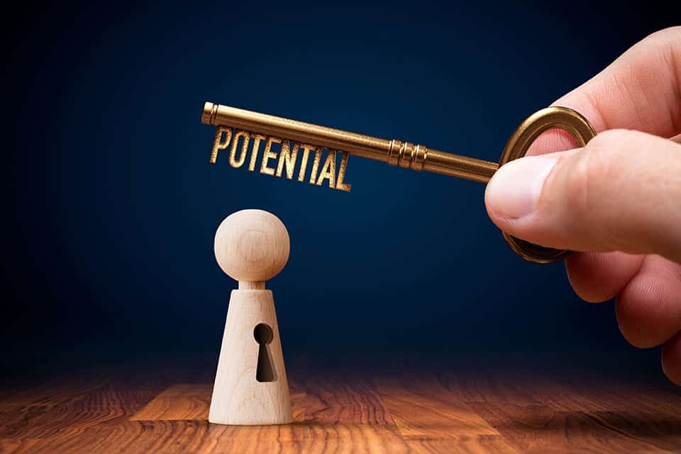 Article featured image showing a key with the word potential